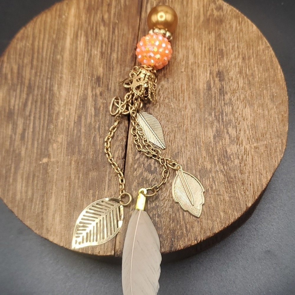 Bohemian leaf drop tassel pendant‎